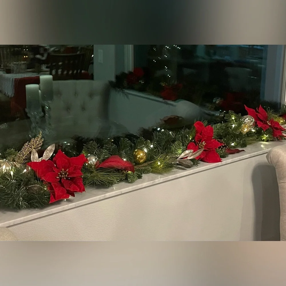 Pier 1 Poinsettia Ornament Garlands